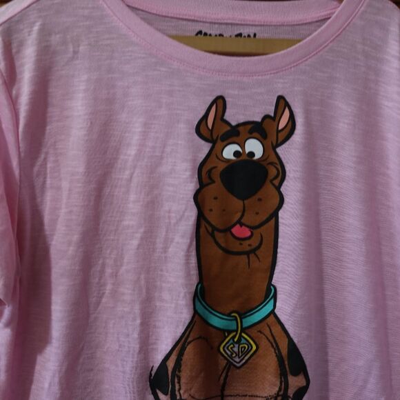 Scooby Doo XL Pink Graphic Tee Vintage Cartoon Nostalgia 90s - Picture 3 of 8